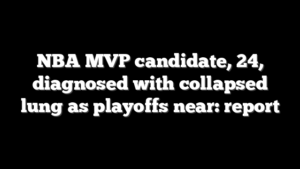 NBA MVP candidate, 24, diagnosed with collapsed lung as playoffs near: report