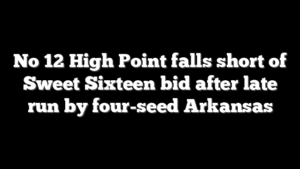 No 12 High Point falls short of Sweet Sixteen bid after late run by four-seed Arkansas