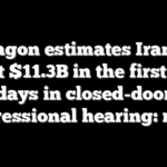 Pentagon estimates Iran war cost $11.3B in the first six days in closed-door congressional hearing: report