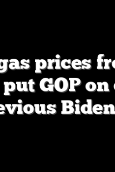 Rising gas prices from Iran conflict put GOP on defense after previous Biden attacks