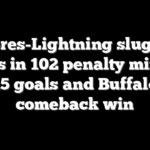 Sabres-Lightning slugfest results in 102 penalty minutes, 15 goals and Buffalo comeback win