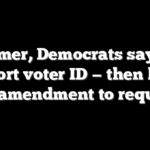 Schumer, Democrats say they support voter ID — then block GOP amendment to require it