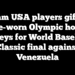 Team USA players gifted game-worn Olympic hockey jerseys for World Baseball Classic final against Venezuela