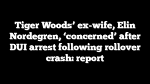Tiger Woods’ ex-wife, Elin Nordegren, ‘concerned’ after DUI arrest following rollover crash: report