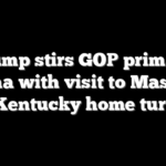 Trump stirs GOP primary drama with visit to Massie’s Kentucky home turf