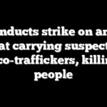 US conducts strike on another boat carrying suspected narco-traffickers, killing 6 people