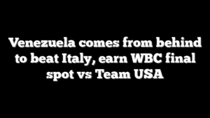 Venezuela comes from behind to beat Italy, earn WBC final spot vs Team USA