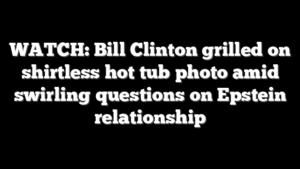 WATCH: Bill Clinton grilled on shirtless hot tub photo amid swirling questions on Epstein relationship