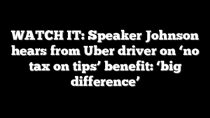 WATCH IT: Speaker Johnson hears from Uber driver on ‘no tax on tips’ benefit: ‘big difference’