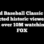 World Baseball Classic final attracted historic viewership with over 10M watching on FOX