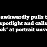 Biden awkwardly pulls trustee into spotlight and calls him ‘Barack’ at portrait unveiling