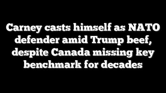Carney casts himself as NATO defender amid Trump beef, despite Canada missing key benchmark for decades