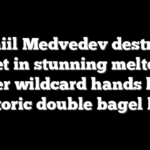 Daniil Medvedev destroys racket in stunning meltdown after wildcard hands him historic double bagel loss