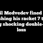 Daniil Medvedev fined after smashing his racket 7 times during shocking double-bagel loss