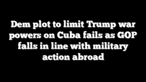 Dem plot to limit Trump war powers on Cuba fails as GOP falls in line with military action abroad
