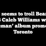 Drake seems to troll Bears star QB Caleb Williams with ‘Iceman’ album promo in Toronto