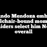 Fernando Mendoza embraces wheelchair-bound mom after Raiders select him No 1 overall