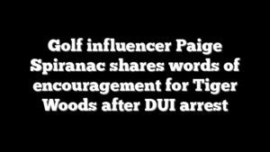 Golf influencer Paige Spiranac shares words of encouragement for Tiger Woods after DUI arrest