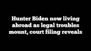 Hunter Biden now living abroad as legal troubles mount, court filing reveals