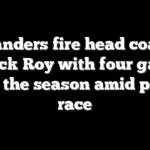 Islanders fire head coach Patrick Roy with four games left in the season amid playoff race