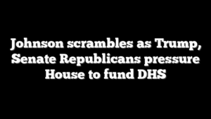 Johnson scrambles as Trump, Senate Republicans pressure House to fund DHS