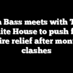 Karen Bass meets with Trump at White House to push for LA wildfire relief after months of clashes