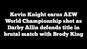 Kevin Knight earns AEW World Championship shot as Darby Allin defends title in brutal match with Brody King