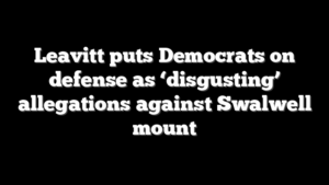 Leavitt puts Democrats on defense as ‘disgusting’ allegations against Swalwell mount