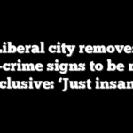 Liberal city removes anti-crime signs to be more inclusive: ‘Just insane’