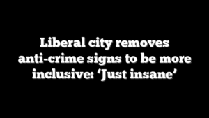 Liberal city removes anti-crime signs to be more inclusive: ‘Just insane’