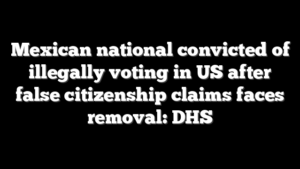 Mexican national convicted of illegally voting in US after false citizenship claims faces removal: DHS