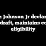 Morez Johnson Jr declares for NBA draft, maintains college eligibility