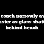 NHL coach narrowly avoids disaster as glass shatters behind bench