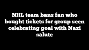 NHL team bans fan who bought tickets for group seen celebrating goal with Nazi salute