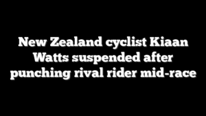 New Zealand cyclist Kiaan Watts suspended after punching rival rider mid-race
