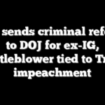 ODNI sends criminal referrals to DOJ for ex-IG, whistleblower tied to Trump impeachment