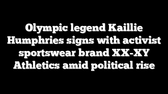 Olympic legend Kaillie Humphries signs with activist sportswear brand XX-XY Athletics amid political rise