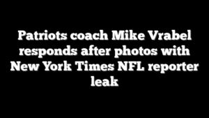 Patriots coach Mike Vrabel responds after photos with New York Times NFL reporter leak
