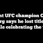 Recent UFC champion Carlos Ulberg says he lost title belt while celebrating the win