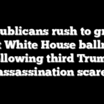 Republicans rush to green light White House ballroom following third Trump assassination scare