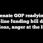 Senate GOP readying party-line funding bill despite divisions, anger at the House