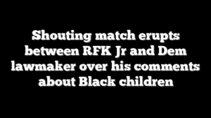 Shouting match erupts between RFK Jr and Dem lawmaker over his comments about Black children