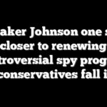 Speaker Johnson one step closer to renewing controversial spy program after conservatives fall in line