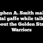 Stephen A. Smith makes brutal gaffe while talking about the Golden State Warriors