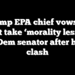 Trump EPA chief vows he won’t take ‘morality lessons’ from Dem senator after heated clash