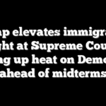 Trump elevates immigration fight at Supreme Court, turning up heat on Democrats ahead of midterms
