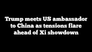 Trump meets US ambassador to China as tensions flare ahead of Xi showdown