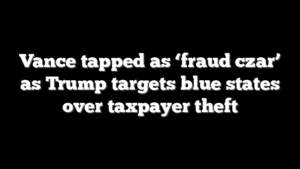 Vance tapped as ‘fraud czar’ as Trump targets blue states over taxpayer theft