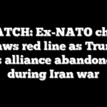 WATCH: Ex-NATO chief draws red line as Trump fumes alliance abandoned US during Iran war