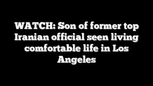 WATCH: Son of former top Iranian official seen living comfortable life in Los Angeles
